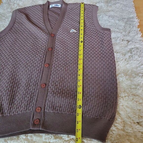 Vintage Monte Carlo Men's Grandpa Vest Pure New Wool Size 42 Large - Picture 2 of 6
